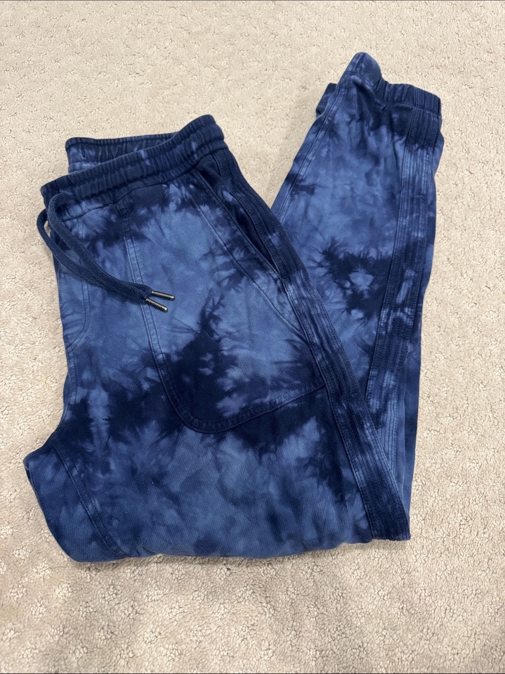 Athleta Women’s Navy Tie-Dye Jogger Pants